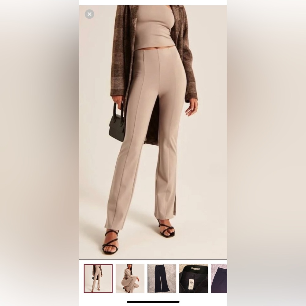 Green Abercrombie and Fitch pointe flare pants Sz S